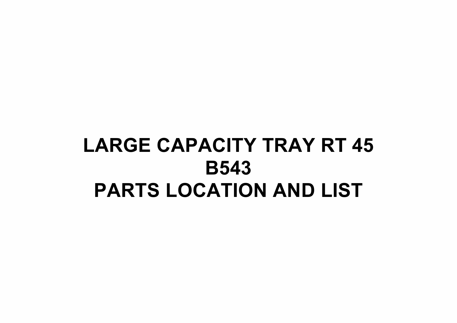 RICOH Options B543 LARGE-CAPACITY-TRAY-RT-45 Parts Catalog PDF download-1